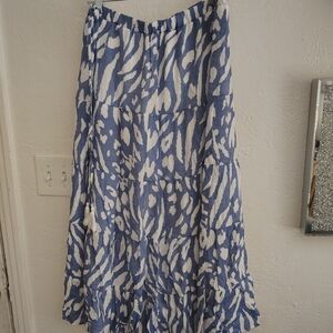Blue and white skirt
